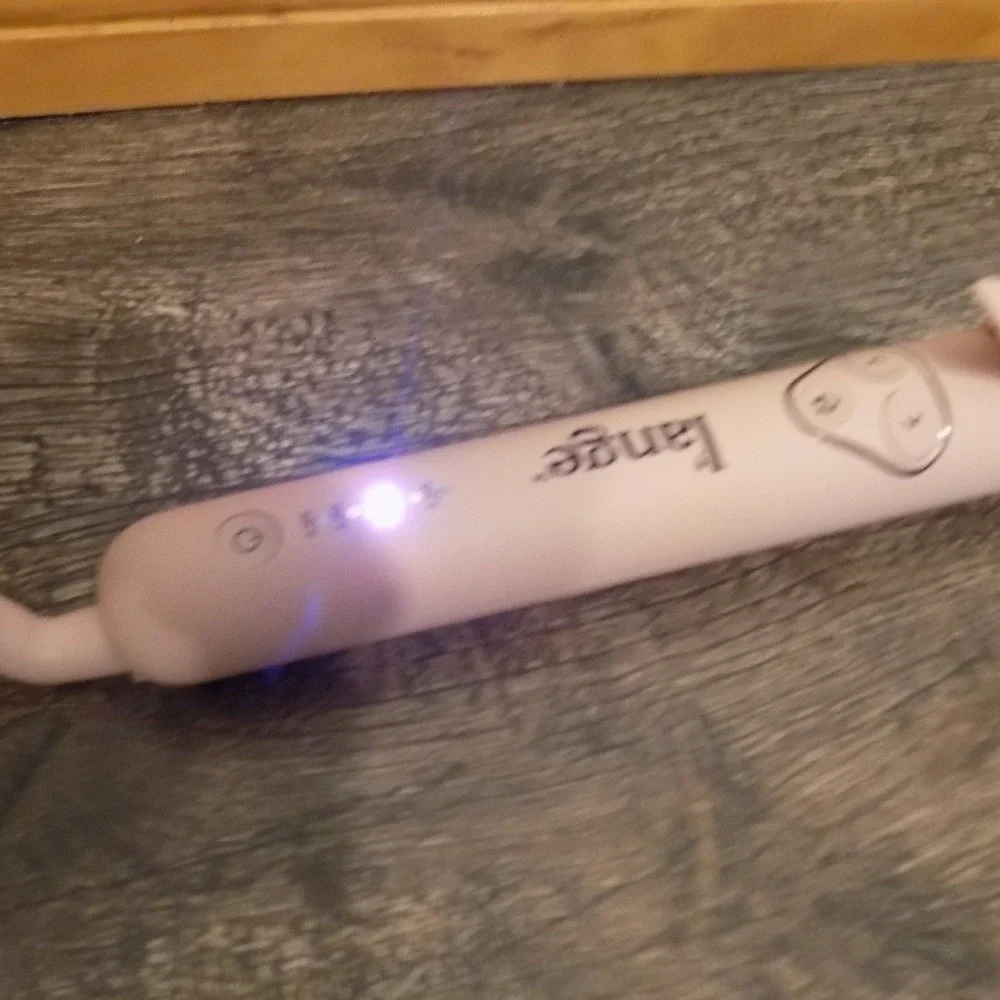 L'ange Le Rouleau Rotating Curling Wand Blush Pink Excellent Titanium